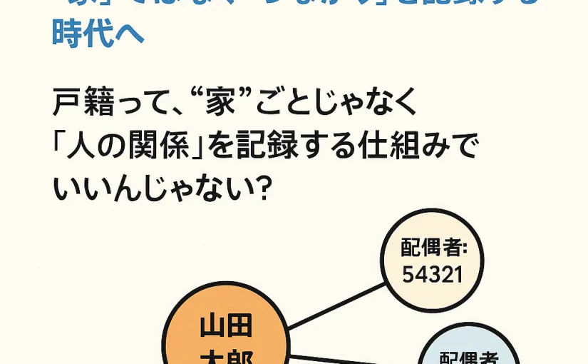 戸籍制度を再設計してみた。家ではなく、“つながり”を記録する時代へ