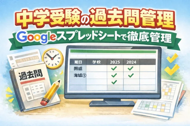 中学受験の過去問管理をGoogleスプレッドシートでやった話【テンプレ例あり】